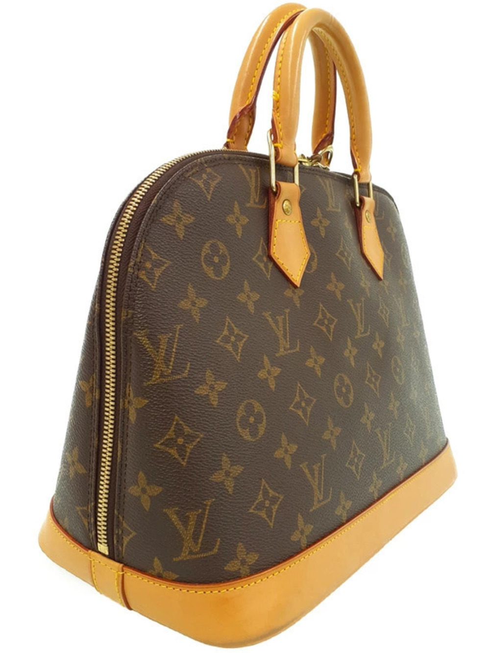 Louis Vuitton Alma Monogram Handbag Brown